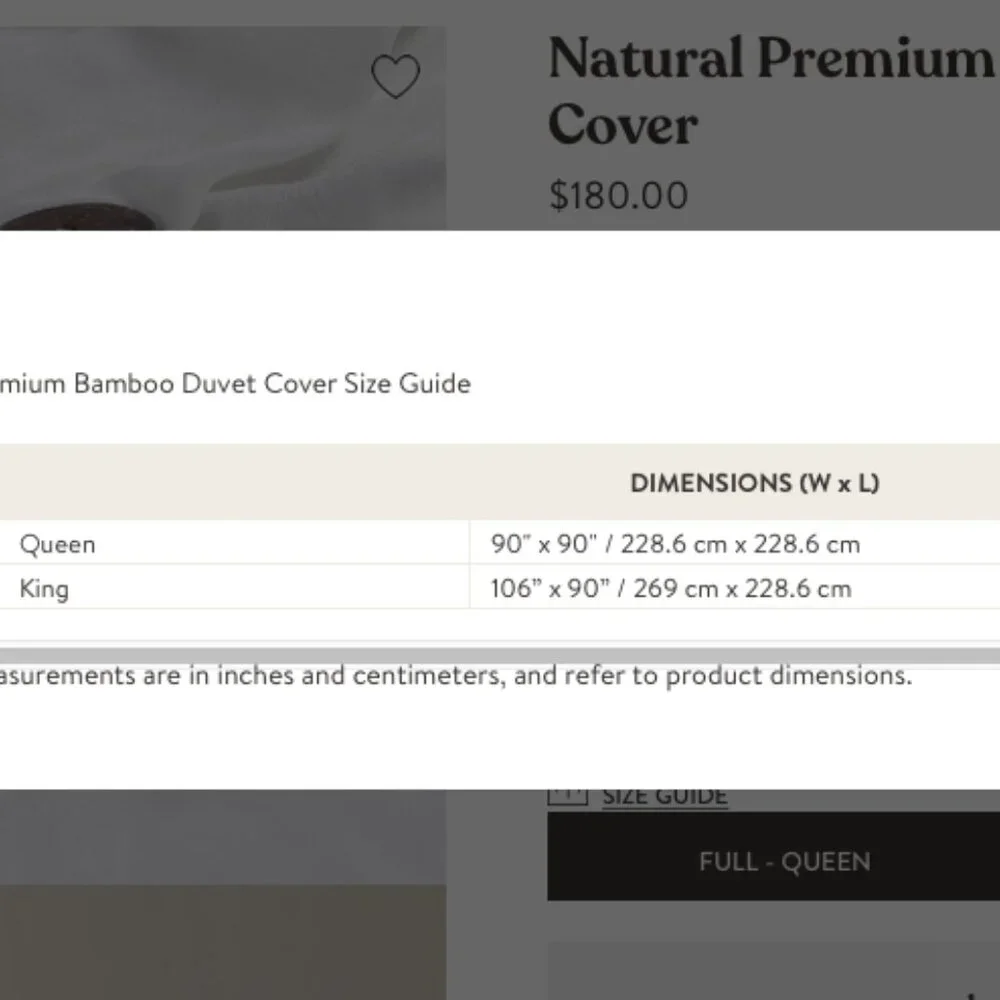 Sunday Citizen Natural Premium Bamboo Duvet Cover White